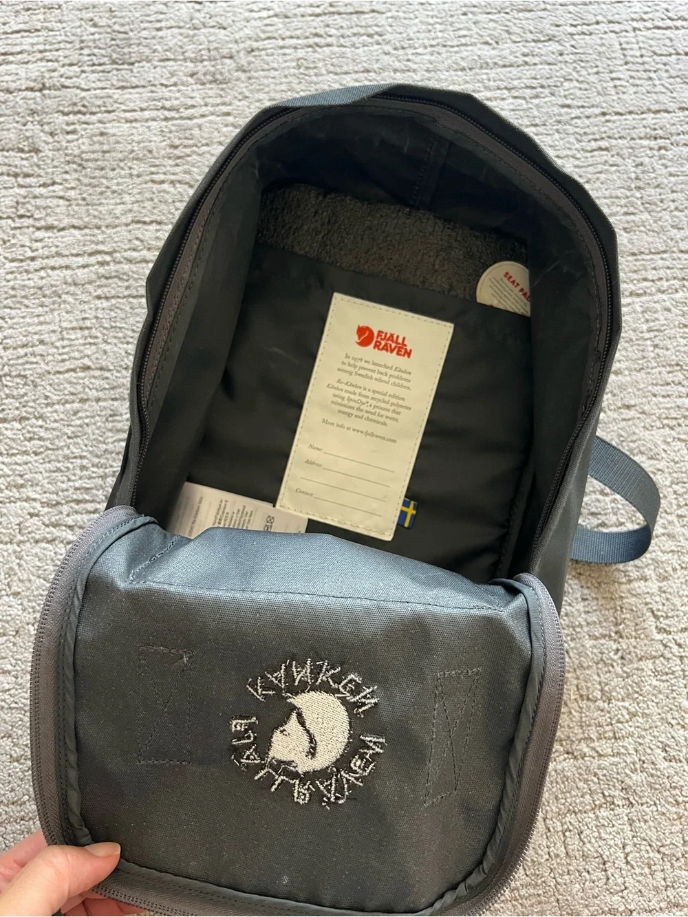 Fjallraven Mini Charcoal Grey Backpack